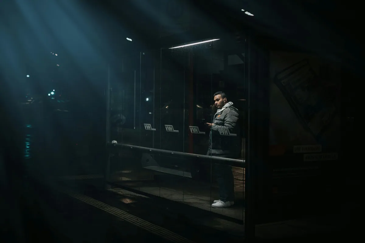 Colorful cinematic scene